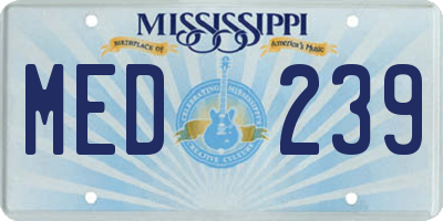 MS license plate MED239