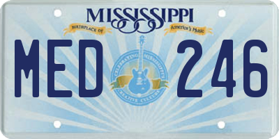 MS license plate MED246