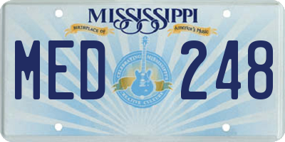 MS license plate MED248