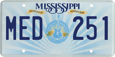 MS license plate MED251