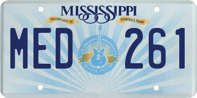 MS license plate MED261