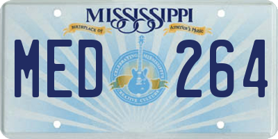 MS license plate MED264
