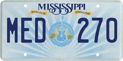 MS license plate MED270