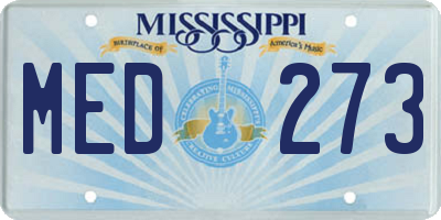 MS license plate MED273