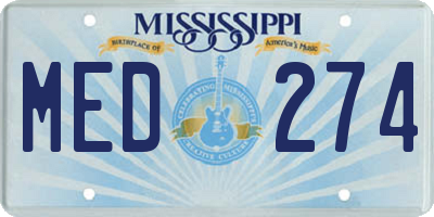 MS license plate MED274