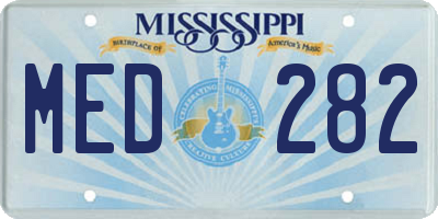 MS license plate MED282