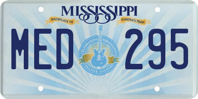 MS license plate MED295