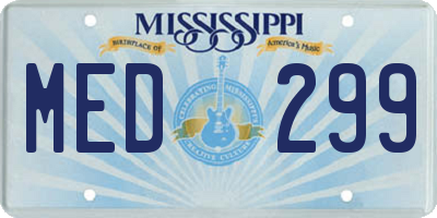 MS license plate MED299