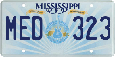 MS license plate MED323