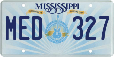 MS license plate MED327