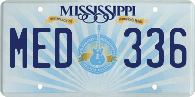 MS license plate MED336