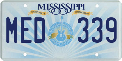 MS license plate MED339