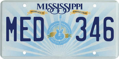 MS license plate MED346