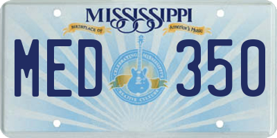 MS license plate MED350