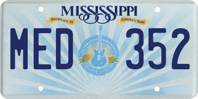 MS license plate MED352
