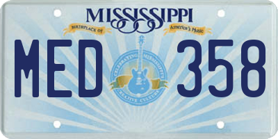 MS license plate MED358