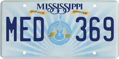 MS license plate MED369