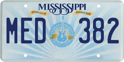 MS license plate MED382