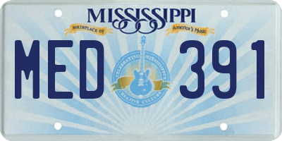 MS license plate MED391