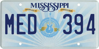 MS license plate MED394