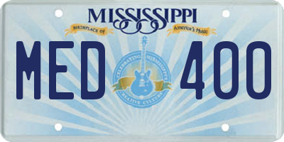 MS license plate MED400