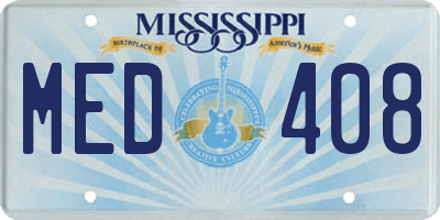 MS license plate MED408