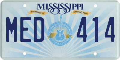 MS license plate MED414