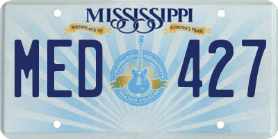 MS license plate MED427