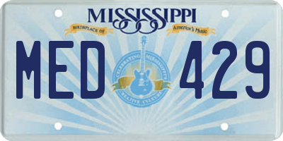 MS license plate MED429