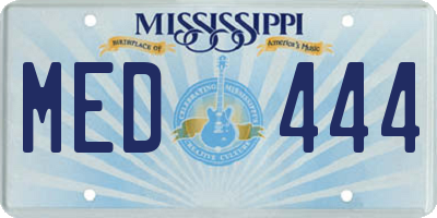 MS license plate MED444