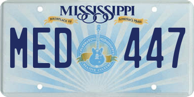 MS license plate MED447