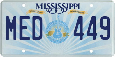 MS license plate MED449