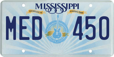 MS license plate MED450