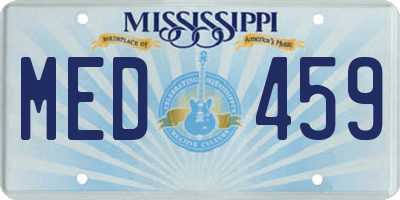 MS license plate MED459