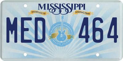 MS license plate MED464