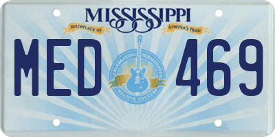 MS license plate MED469