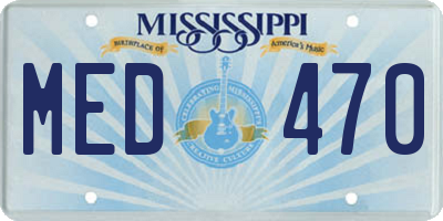 MS license plate MED470