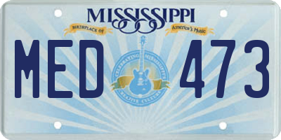 MS license plate MED473