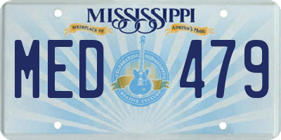 MS license plate MED479