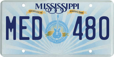 MS license plate MED480