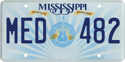 MS license plate MED482