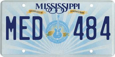 MS license plate MED484