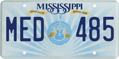 MS license plate MED485