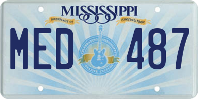 MS license plate MED487