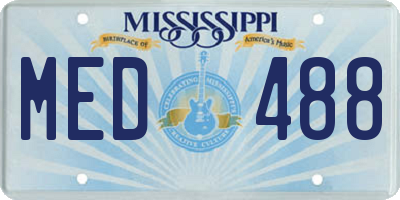 MS license plate MED488