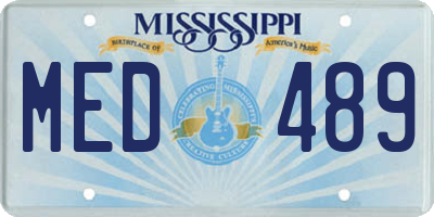MS license plate MED489