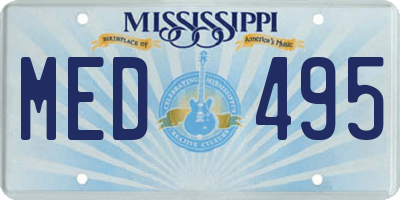 MS license plate MED495