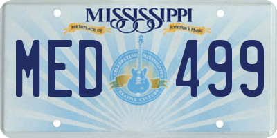 MS license plate MED499