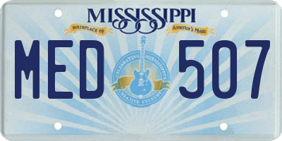 MS license plate MED507