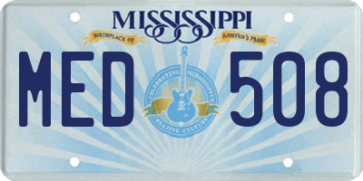 MS license plate MED508